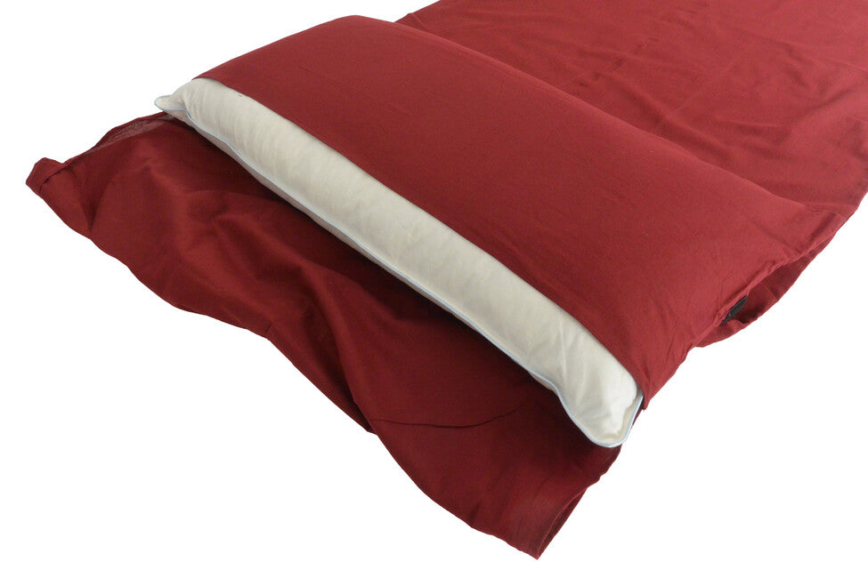 Origin Outdoors Cotton Rectangular Sleeping Bag Liner, Burgundy