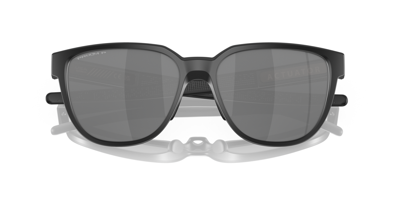 Oakley Actuator Sunglasses, Matte Black Frame, Prizm Black Polar Lenses, 57