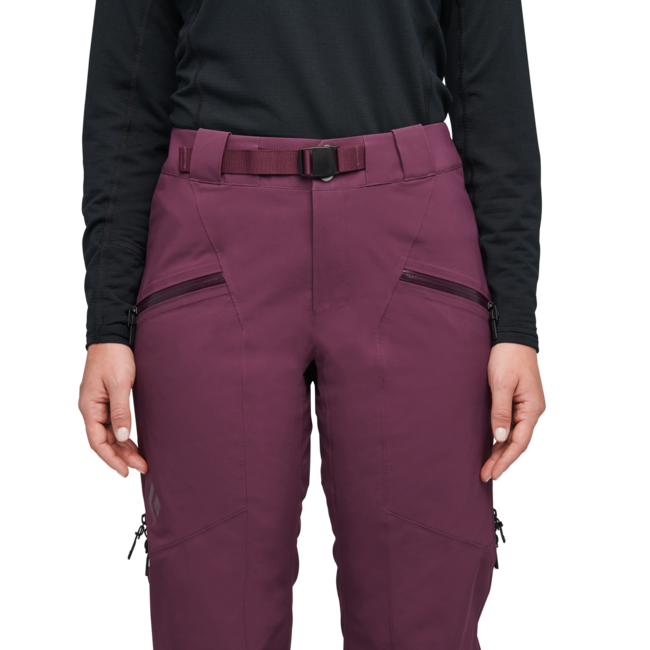 Black Diamond Recon Stretch Insulated παντελόνι γυναικείο, blackberry