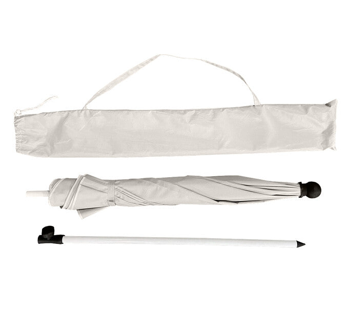Origin Outdoors Beach Umbrella with Silver Coating, UPF 50+ and Folding Mechanism