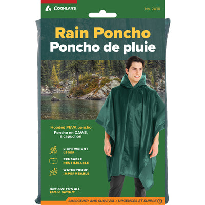 Coghlans Lightweight Poncho, Green