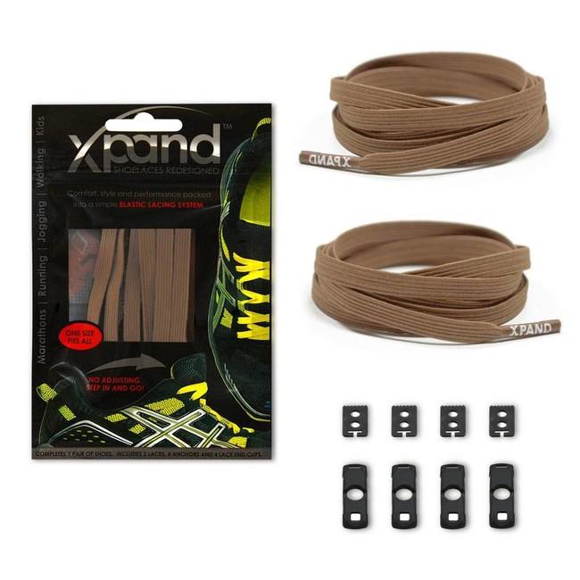 Xpand Elastic šnúrky do topánok, hnedé