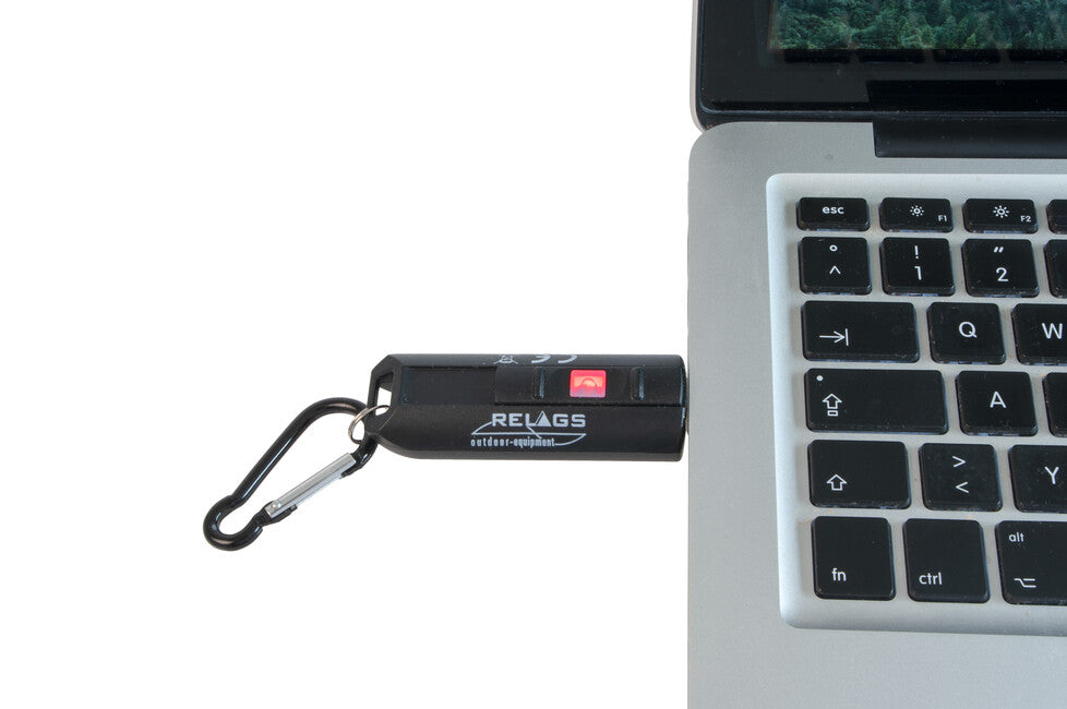 BasicNature USB LED κλειδοθήκη φακός, μαύρο