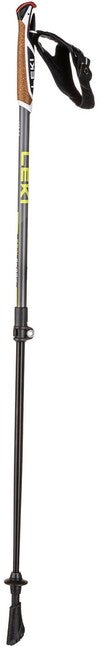 LEKI Spin Shark SL Nordic Walking Stöcke, silbergrau-dunkelanthrazit-lime, 100 - 130 cm