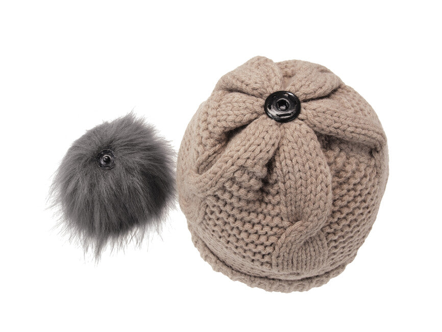 Origin Outdoors Bobble Merino Beanie, Beige