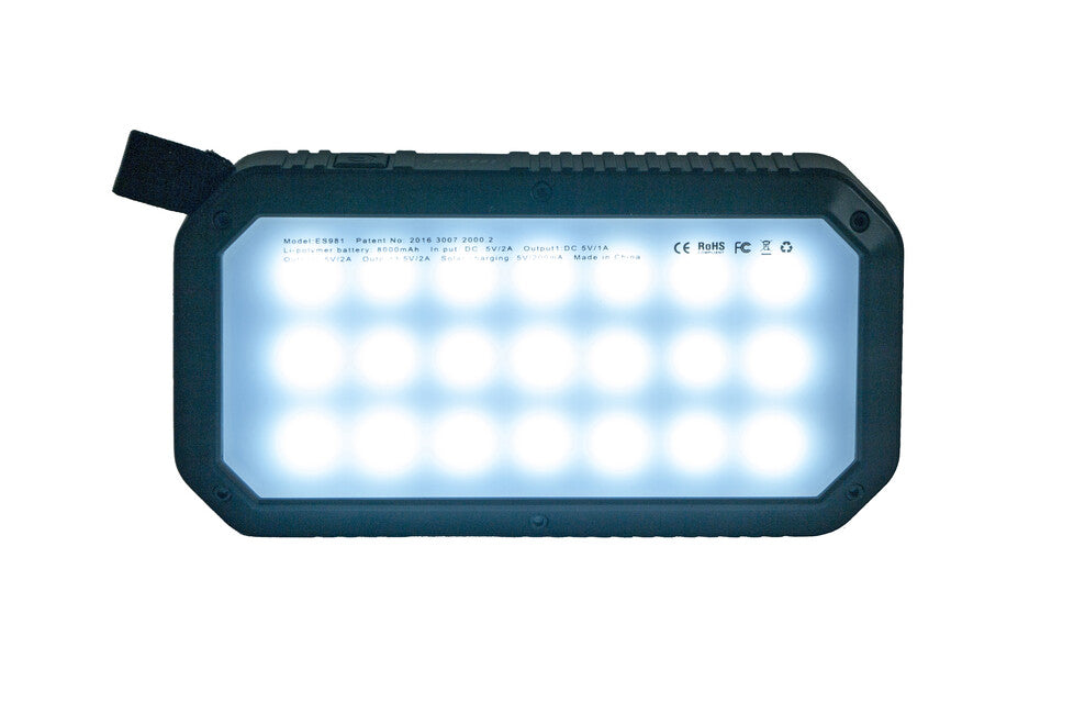 BasicNature Power Bank 8K με Ηλιακή Φόρτιση και LED Φως, 8