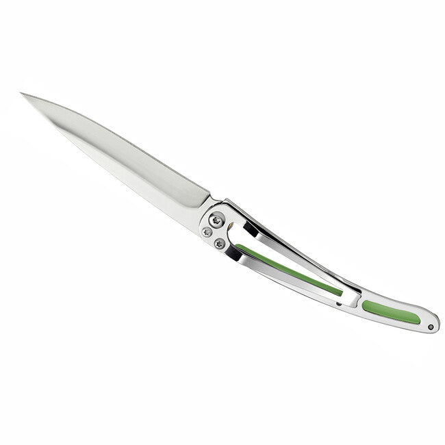Deejo Tattoo Folding Knife, Green Nature