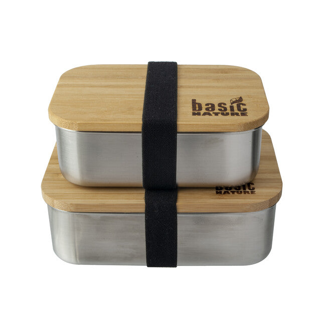 Origin Outdoors Κουτί Φαγητού Bamboo από Ανοξείδωτο Χάλυβα 1,2 l