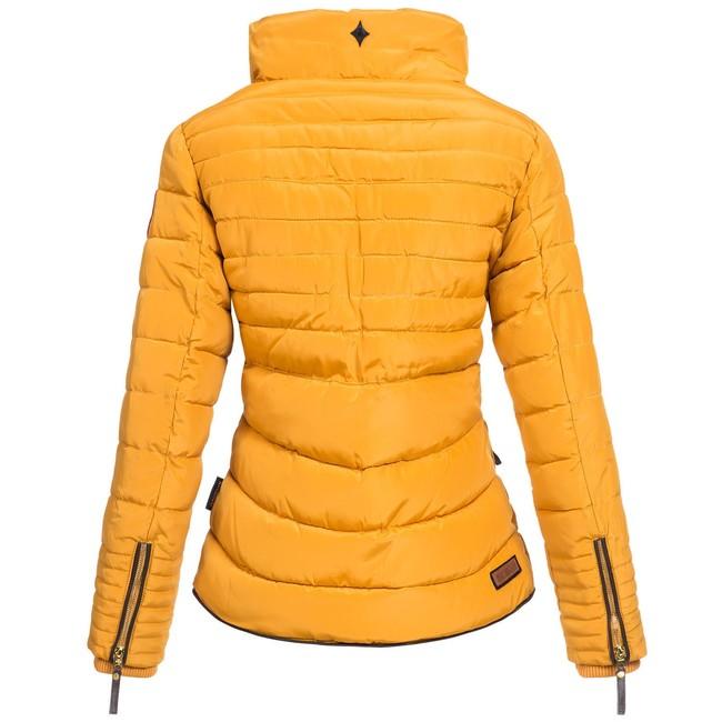 Marikoo Amber damen-winterjacke mit kapuze, gelb