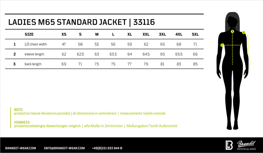 Brandit M65 Classic damenjacke, schwarz