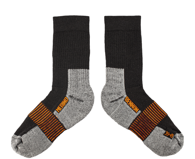 Bennon Merino Trek Socks, Black