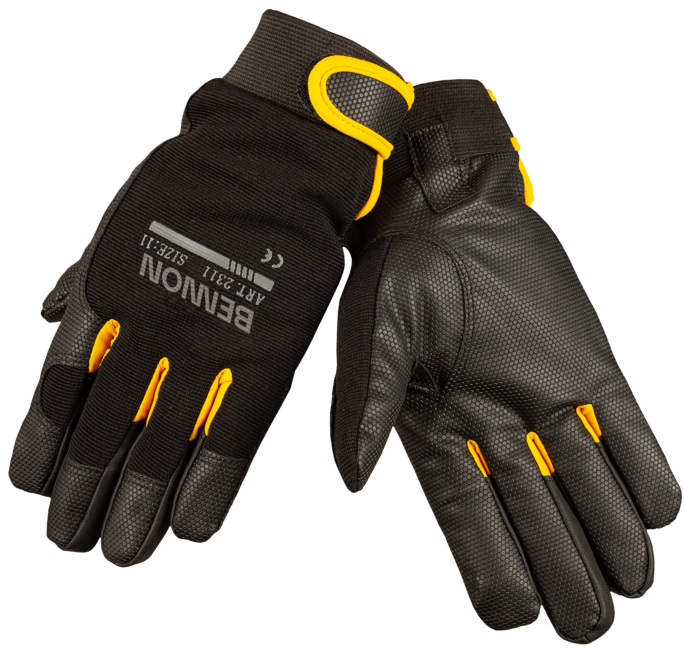 BENNON KALYTOS WTR handschuhe, schwarz/gelb