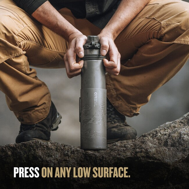 GRAYL GeoPress™ Purifier φιλτραρίσιμο μπουκάλι Titanium + Cook Lid, Olive Drab