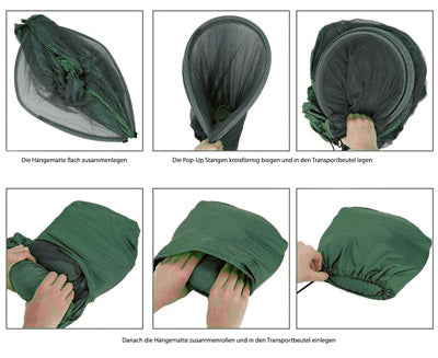 Origin Outdoors Hängematte mit Moskitonetz, grün