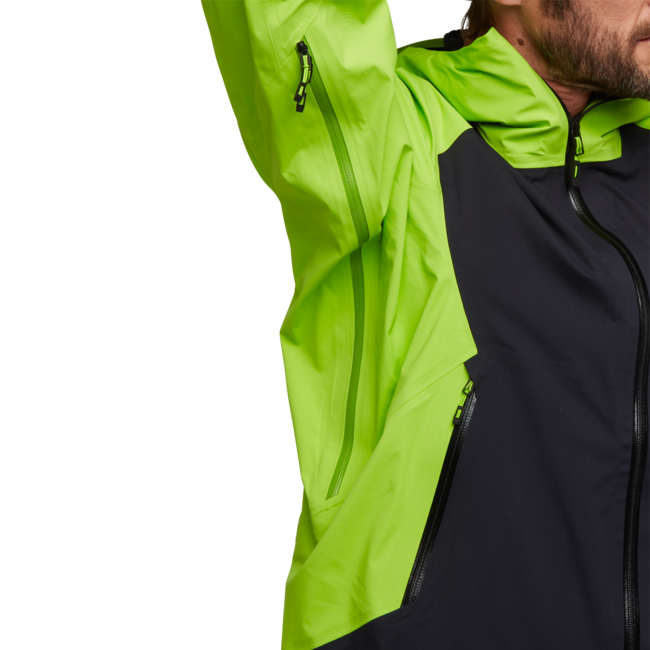 Black Diamond Recon Lt Stretch Shell Μπουφάν Σκι Ανδρικό, Μαύρο-Λαιμ Πράσινο