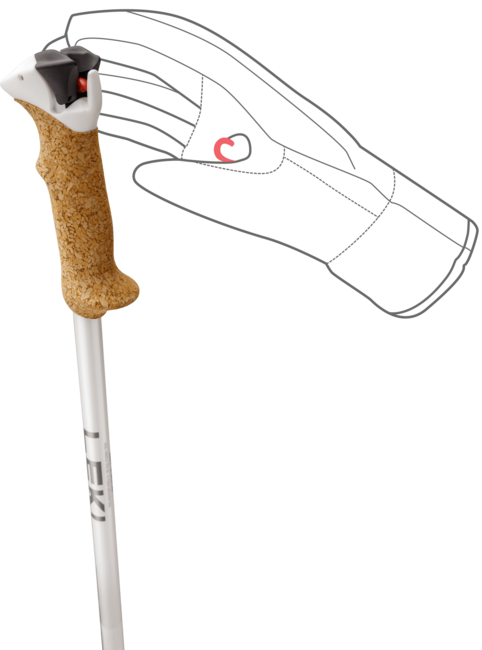 LEKI Stella S Ski Poles, White-Silver-White Gold