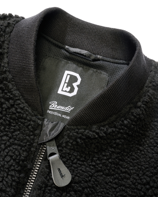 Brandit MA1 Sherpa Jacket, Black