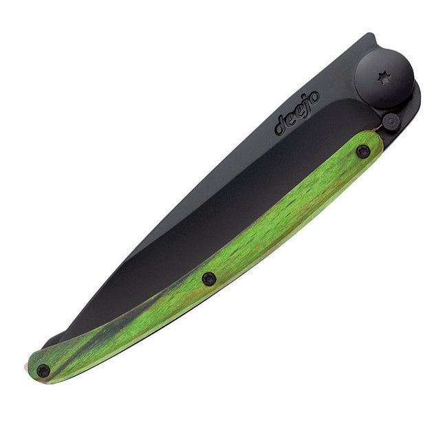 Deejo Αναδιπλούμενο Μαχαίρι, Black green beech