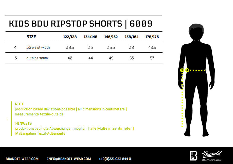 Brandit BDU Ripstop Shorts, Olive