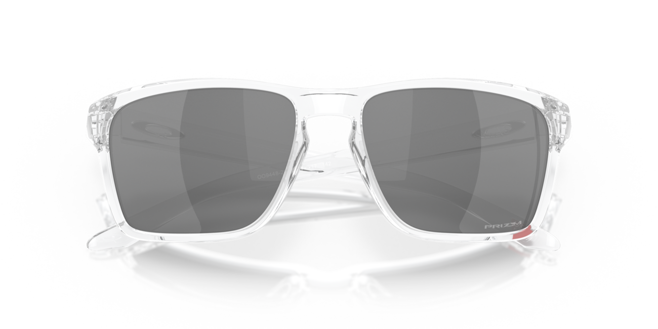 Oakley SYLAS Sunglasses, Polished Clear Frame, Prizm Black Lenses, 57