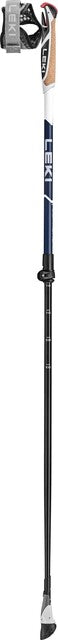 LEKI Nordic Walking Poles Smart Supreme, Midnight Blue Dark Metallic-Navy Blue-White, 100-130 cm