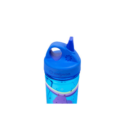 Nalgene Grip-n-Gulp Sustain Water Bottle 0.35L with Cap, Blue, Musical Hippo
