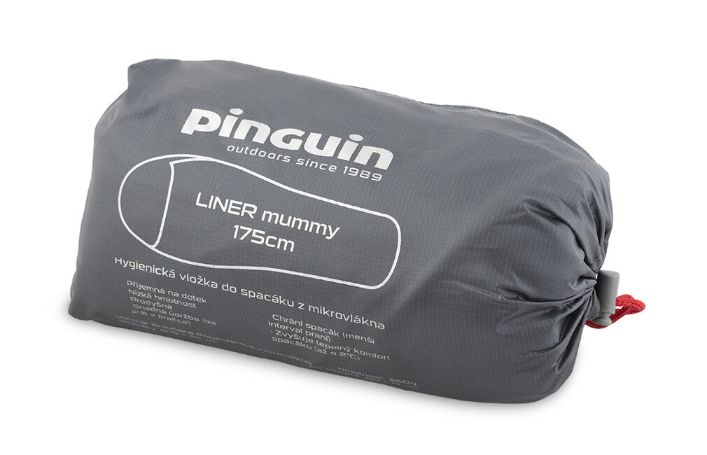 Pinguin Hygienical Liner Mummy Sleeping Bag Insert, Grey 185cm