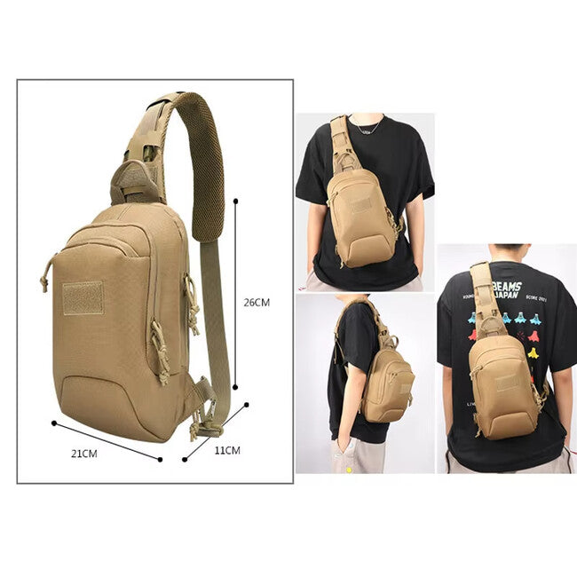 DRAGOWA TACTICAL Mike Sling Bag, Khaki
