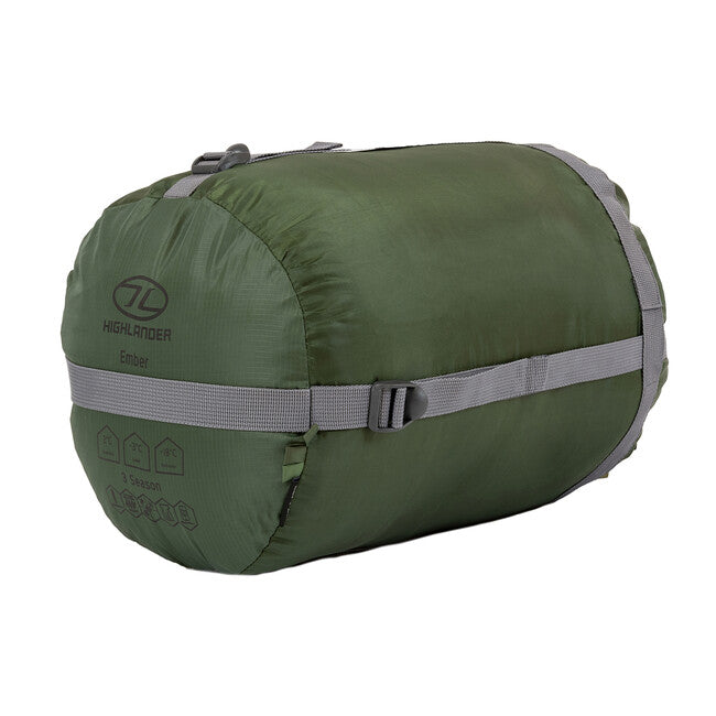 Highlander Ember 250 Sleeping Bag, Olive
