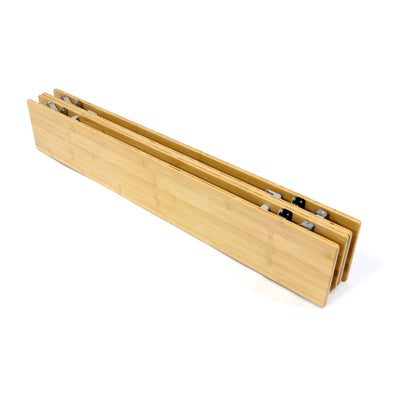 BasicNature Bamboo Folding Table 100 x 65 cm