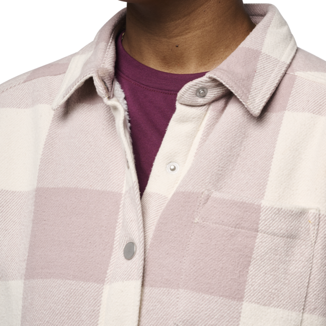 Black Diamond Project Lined Flannel Φανέλα Γυναικεία, Pale Mauve-Off White Plaid