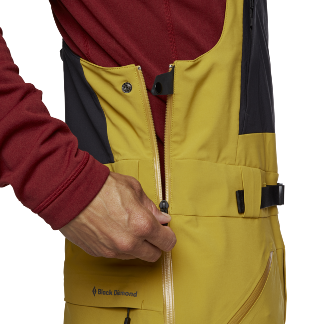 Black Diamond Recon Stretch Bibs παντελόνι ανδρικό με τιράντες, amber-black