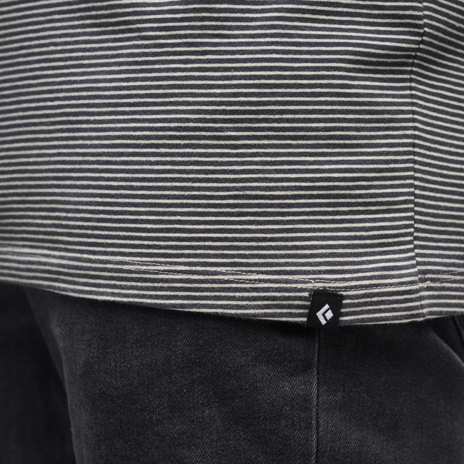 Black Diamond Men's T-Shirt BD Stripe, Charcoal-Off White