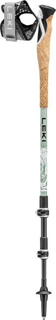 LEKI Cross Trail Carbon Σκανδιναβικές Ράβδοι Περιπάτου, Λευκό-Envy Πράσινο-Μαύρο, 100 - 135 cm