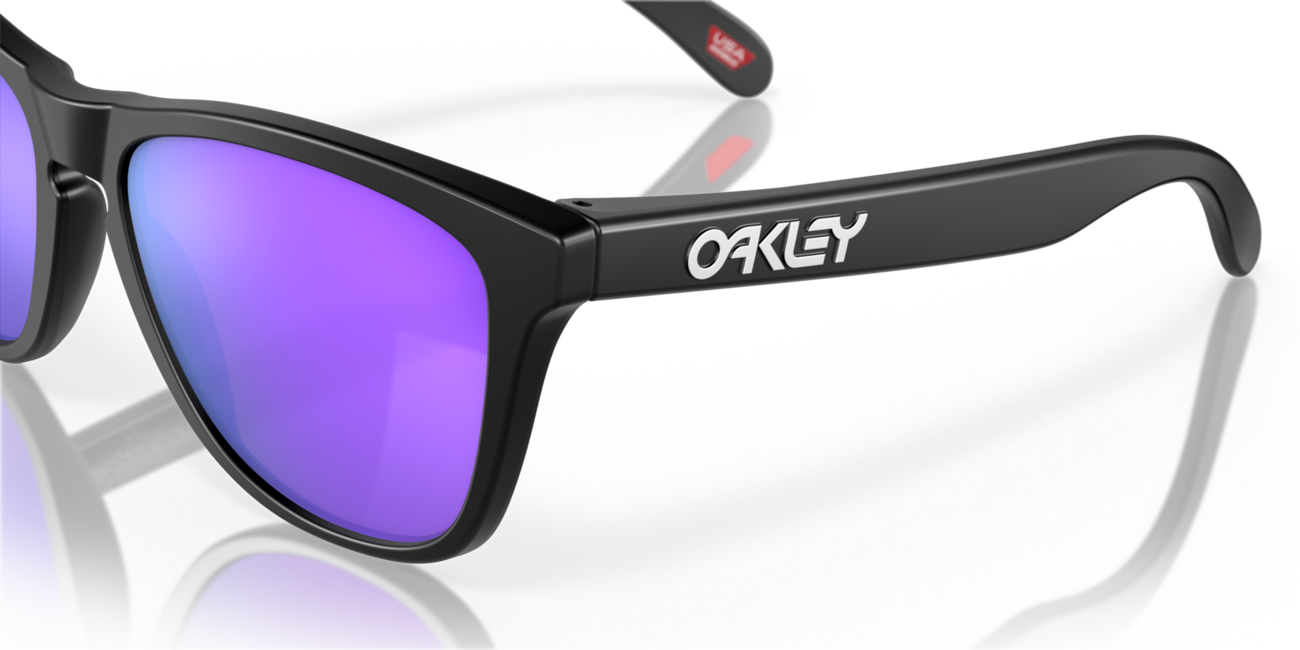 Oakley FROGSKINS Sunglasses, Matte Black Frame, Prizm Violet Lenses, 55