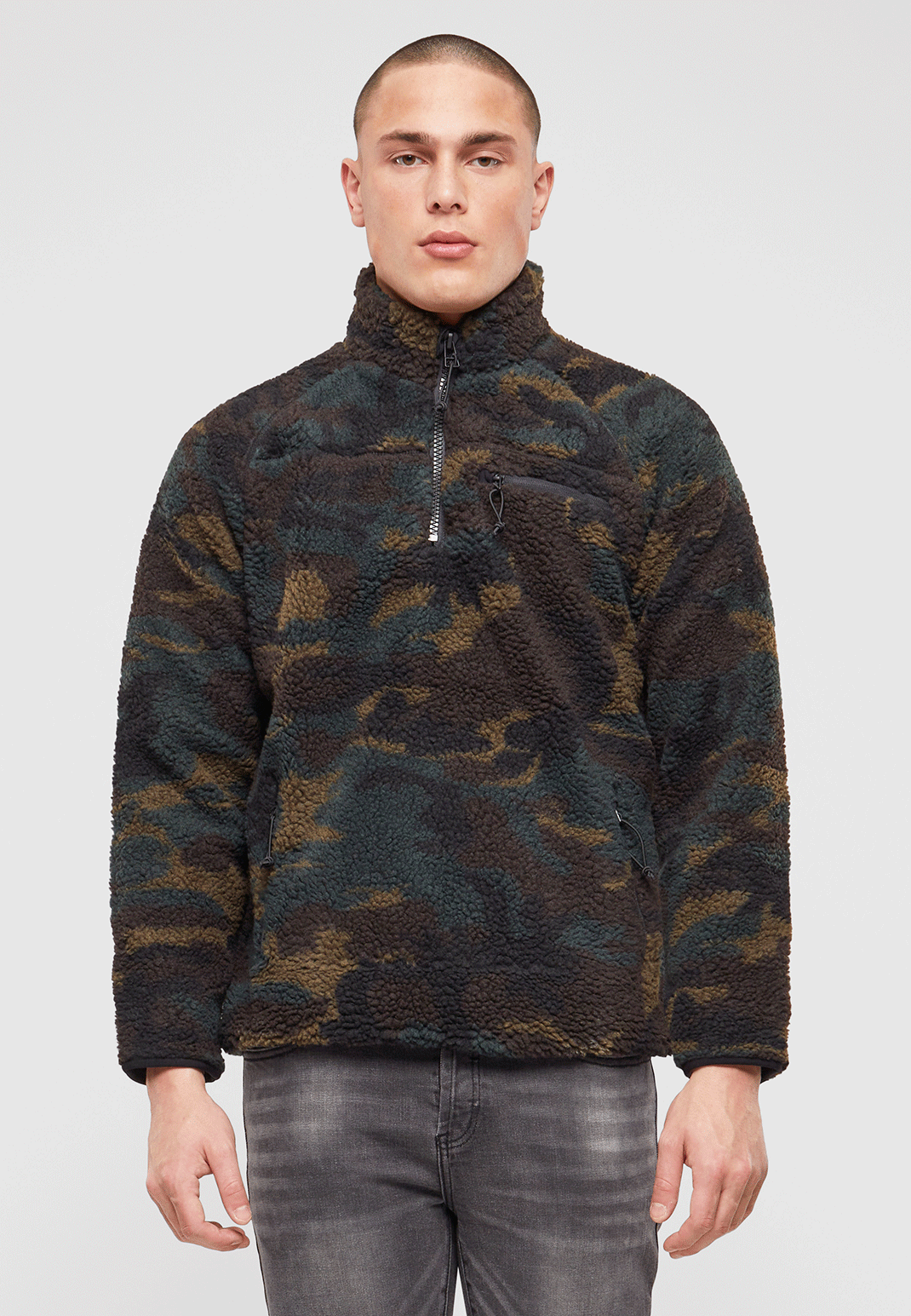 Brandit Teddyfleece Troyer bunda flísová, woodland