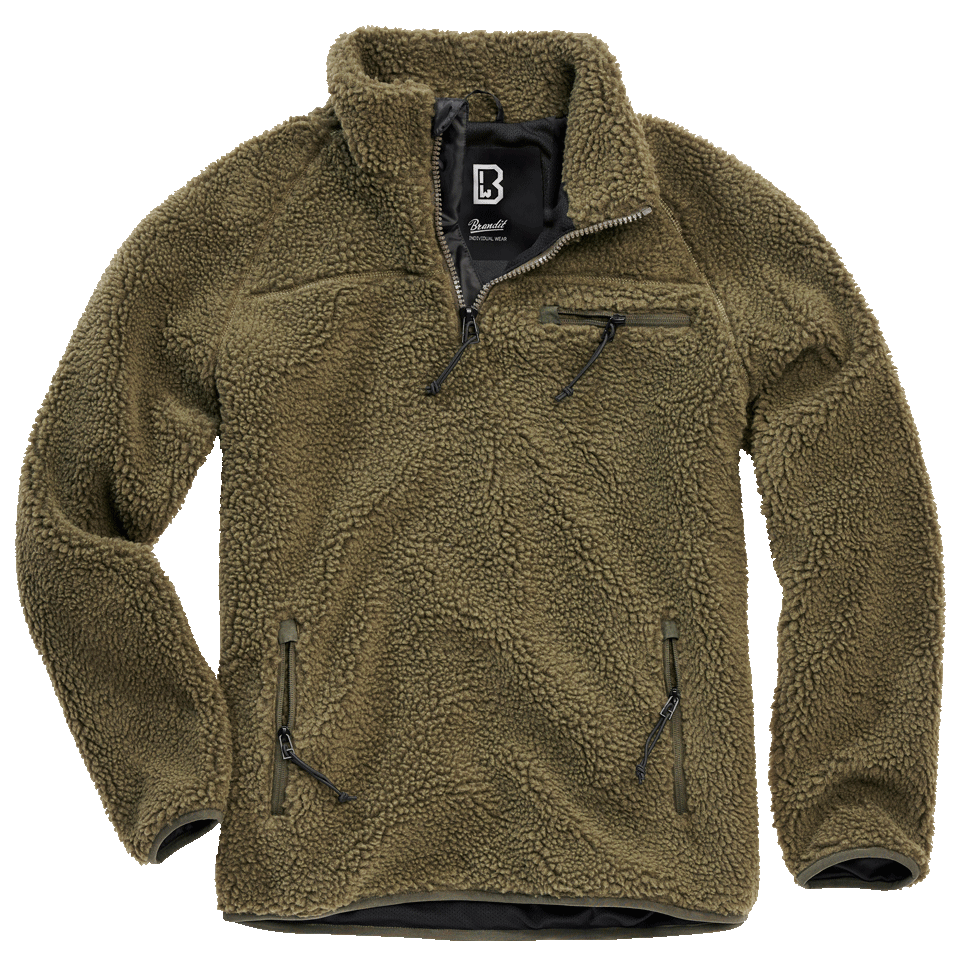 Brandit Teddyfleece Troyer bunda flísová, olivová