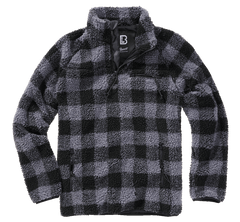 Brandit Teddyfleece Troyer fleecejacke, schwarz/grau