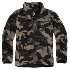 Brandit Teddyfleece Troyer Fleecejacke, darkcamo