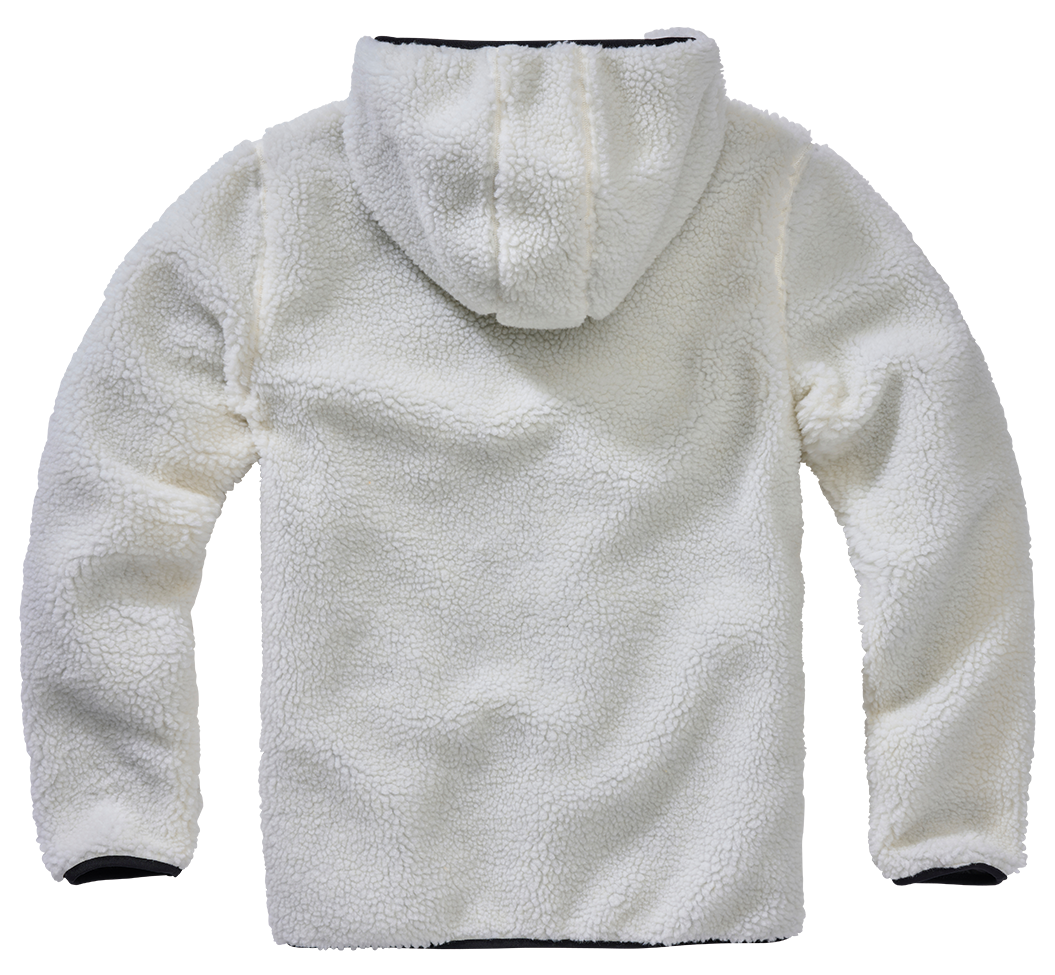 Brandit Teddyfleece Worker flísový pulóver, biela