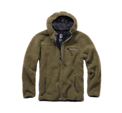 Brandit Teddyfleece Worker Fleece Μπουφάν με Κουκούλα, λαδί
