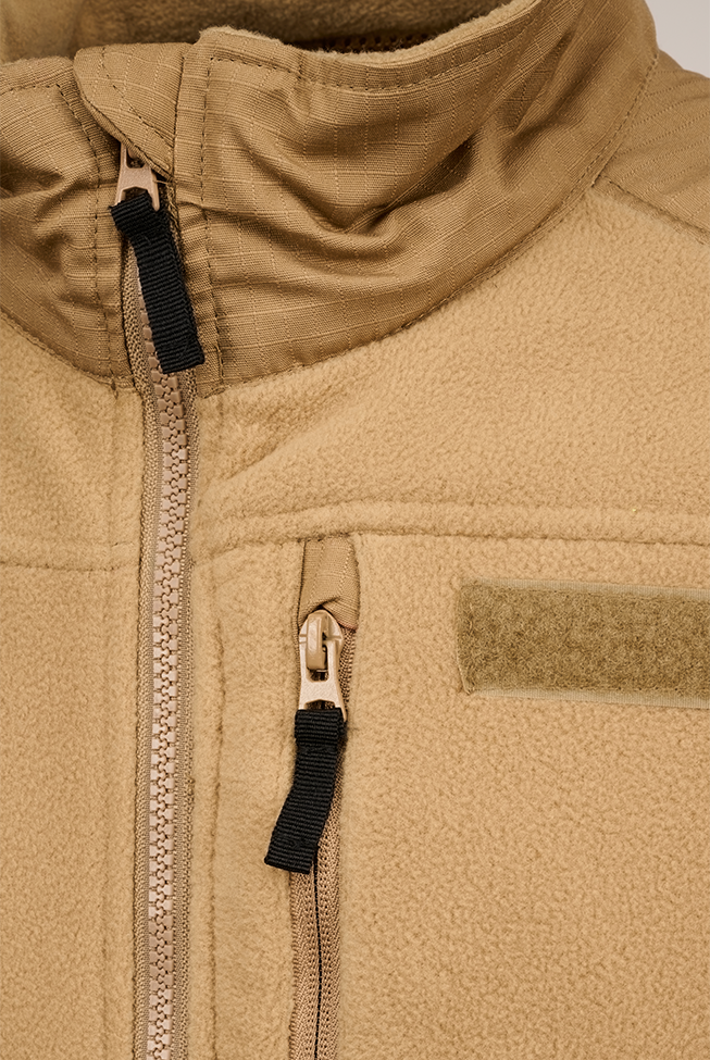 Brandit Fleecejacket Ripstop bunda, camel