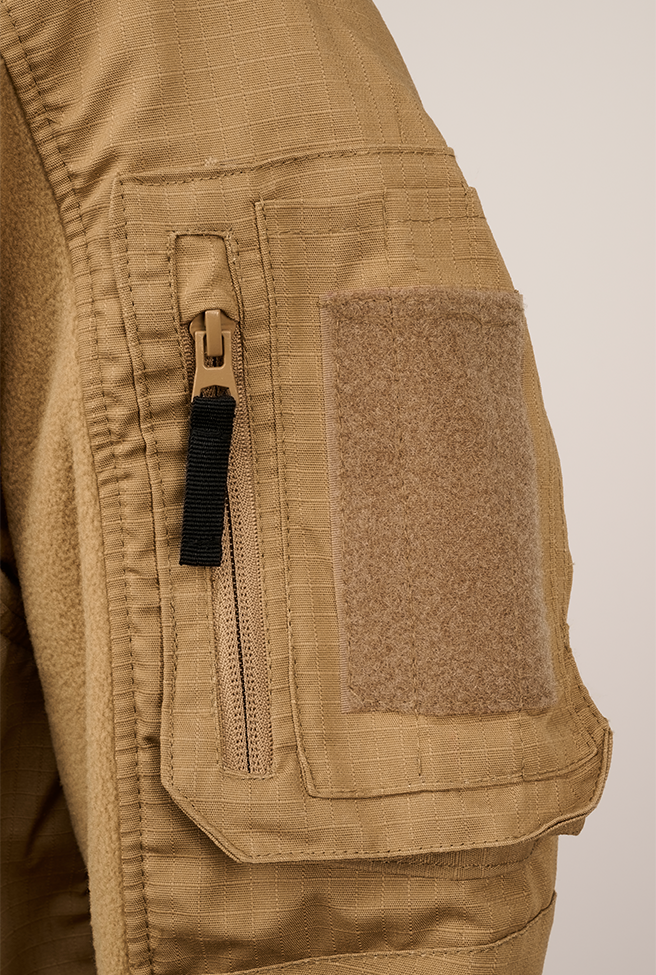 Brandit Fleecejacket Ripstop bunda, camel