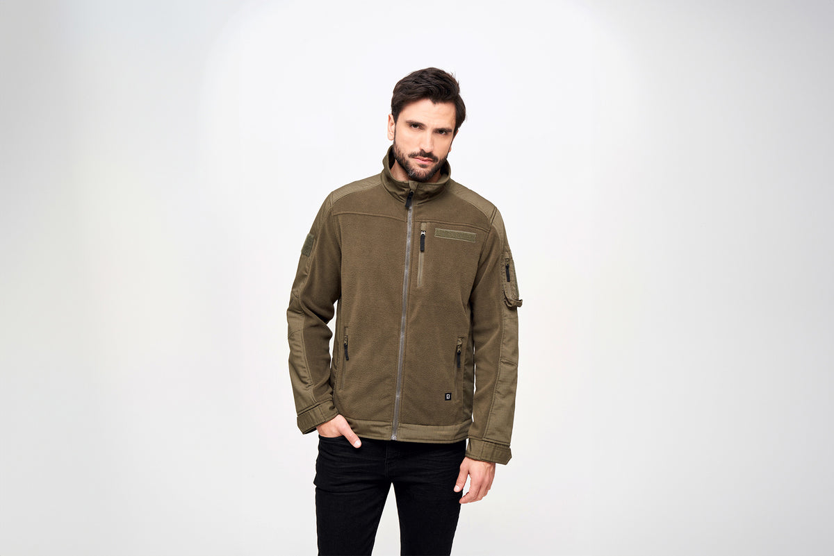 Brandit Fleecejacket bunda Ripstop, olivová
