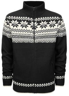Brandit Norweger pullover mit reißverschluss, schwarz