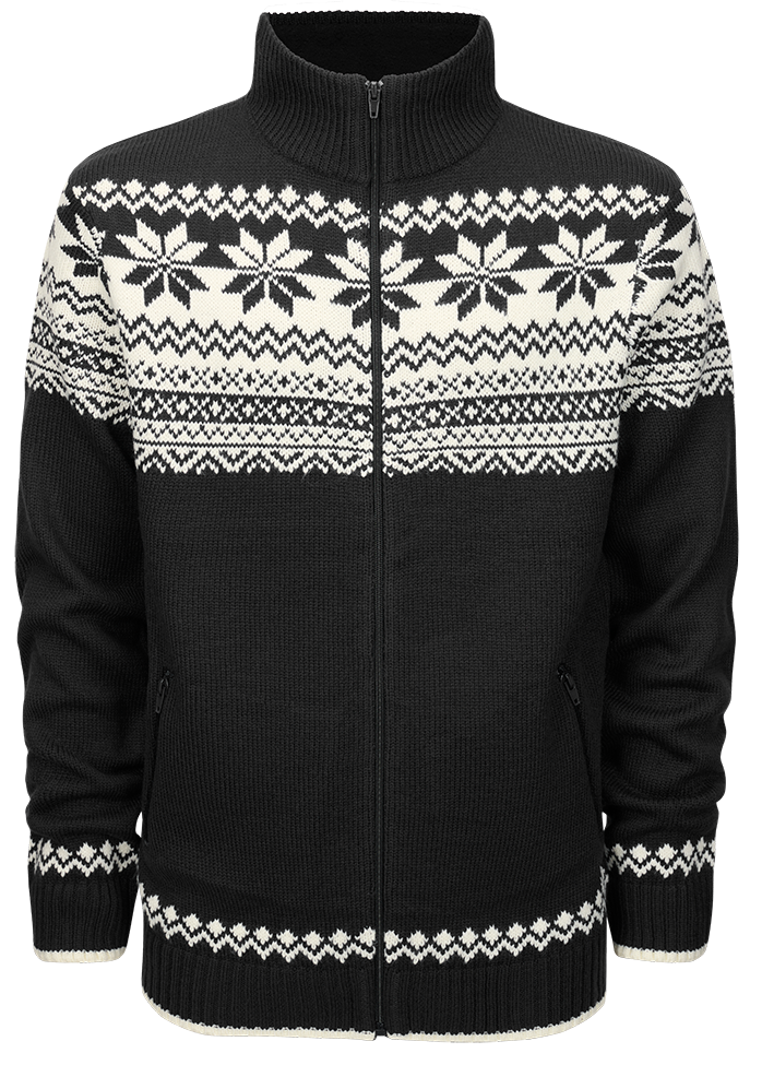Brandit Norwegian sveter so zapínaním na zips, čierna