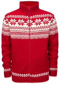 Brandit Norweger Pullover mit Reißverschluss, rot
