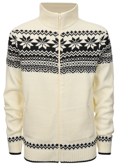 Brandit Norweger Pullover mit Reißverschluss, weiß