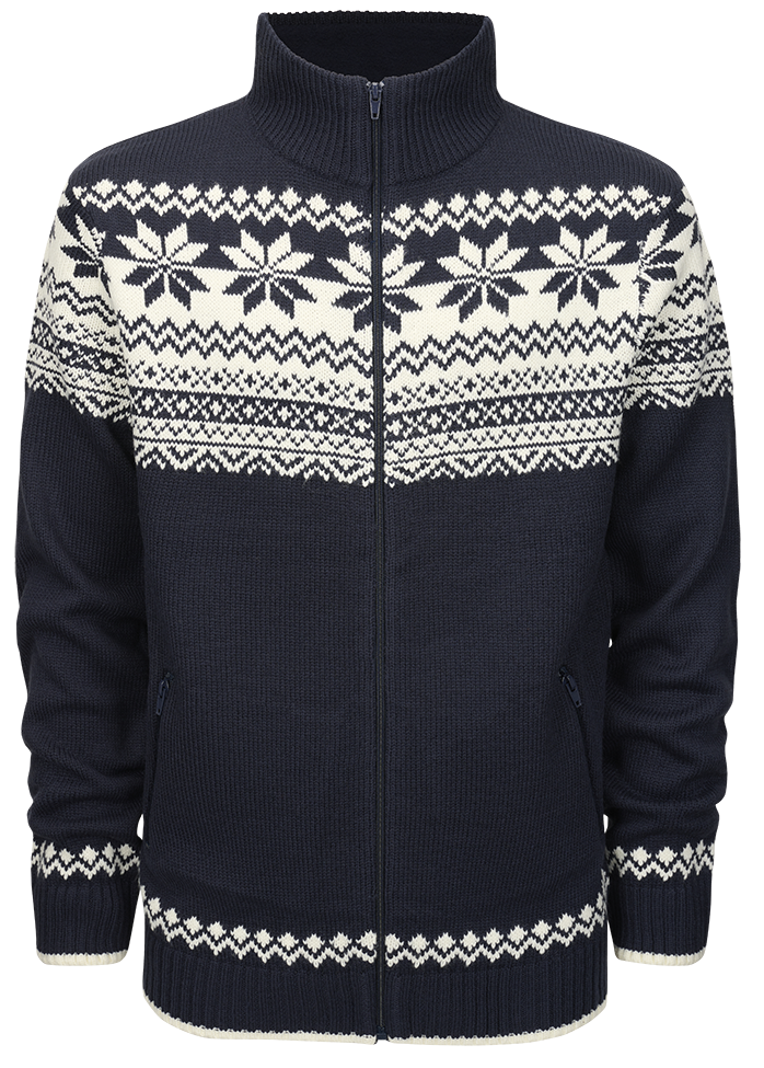 Brandit Norwegian sveter so zapínaním na zips, námornícka modrá