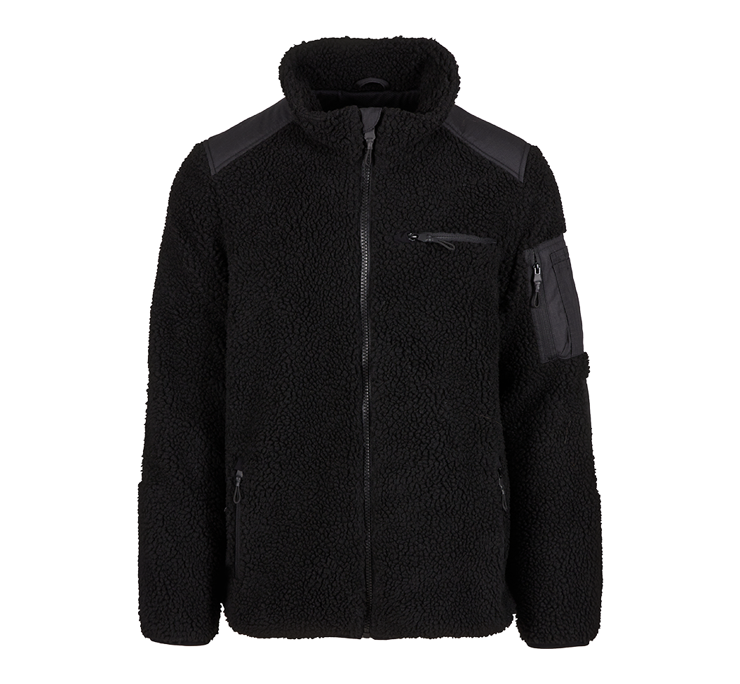 Brandit Ramble pánska bunda flísová Teddyfleece, čierna